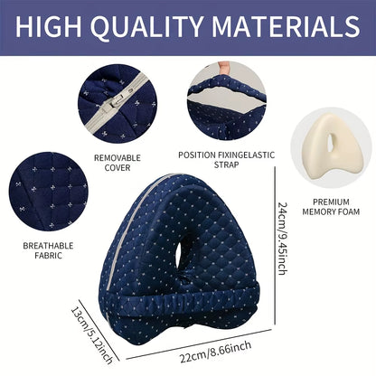Memory Foam Leg Knee Foam Support Pillow Side Sleeper Sciatica Orthopedic Sciatica Back Hip Relief Pillow for Bed Sofa